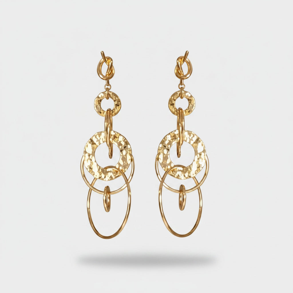 Gold Chain Link Dangle Earrings