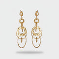 Gold Chain Link Dangle Earrings