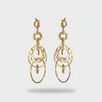 Gold Chain Link Dangle Earrings