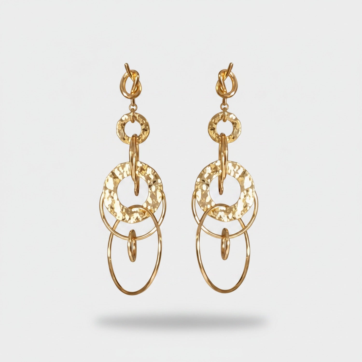 Gold Chain Link Dangle Earrings