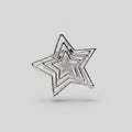 Silver Layered Star Hair Claw Clip
