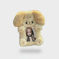 Fluffy Cream Bunny Phone Charm With Mirror
