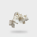Cream Satin Bow Hair Claw Clip
