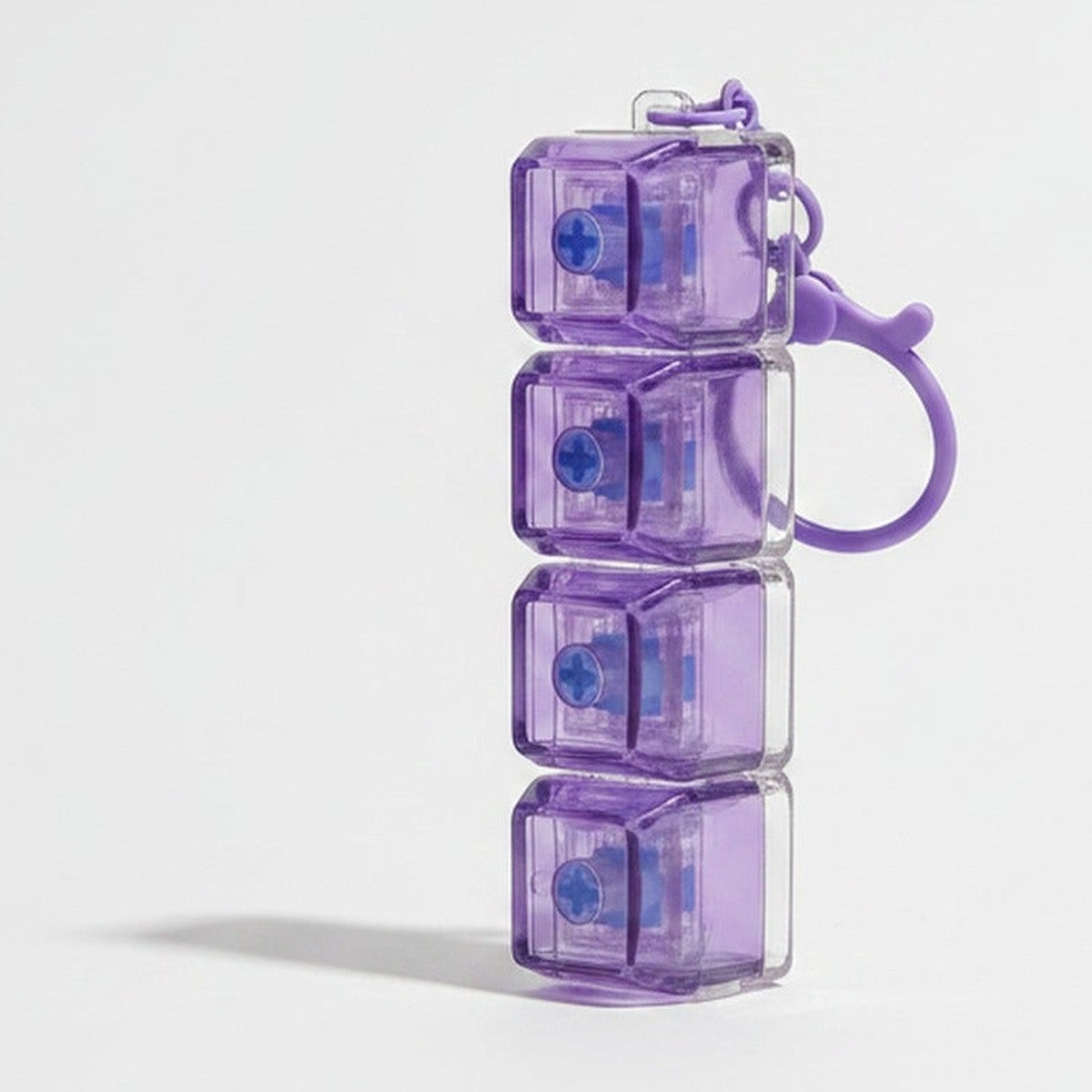 Mini Keyboard Switch Keychain - Purple