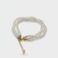 Pearl Beaded Multi-Strand Statement Bracelet