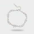 Silver Flower Charm Filigree Bracelet