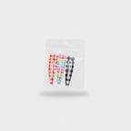 Polka Dot Teardrop Hair Clips Set Red Rainbow Black Mix