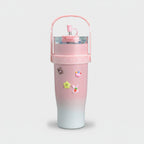 Pink Ombre Tumbler With Cute Charms