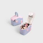 Lavender Heart Cosmetic Case With Mirror