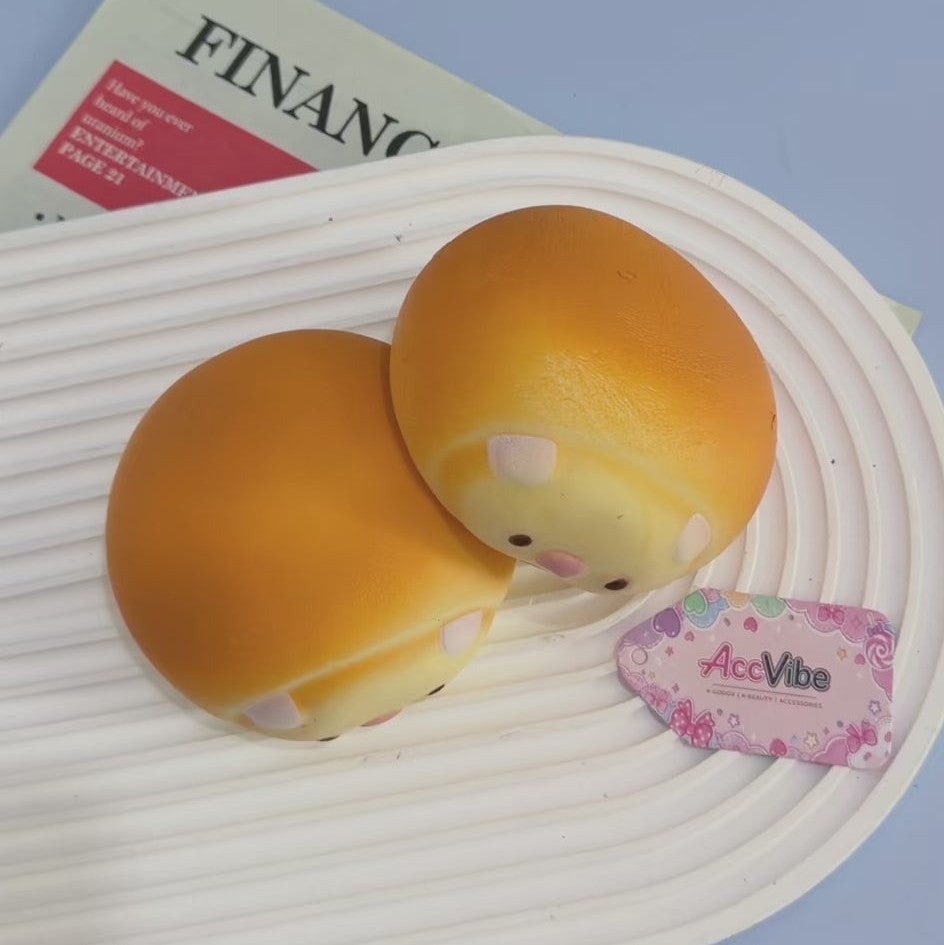 Sleeping Animal Bread Squishy Toy