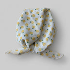 Yellow Floral Print Lightweight Scarf Wrap – scarves & belts (view 1)