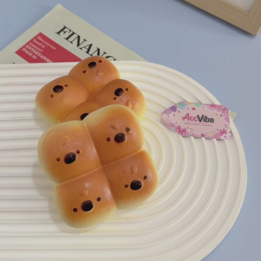 Bear Pull-Apart Bread Squishy Toy