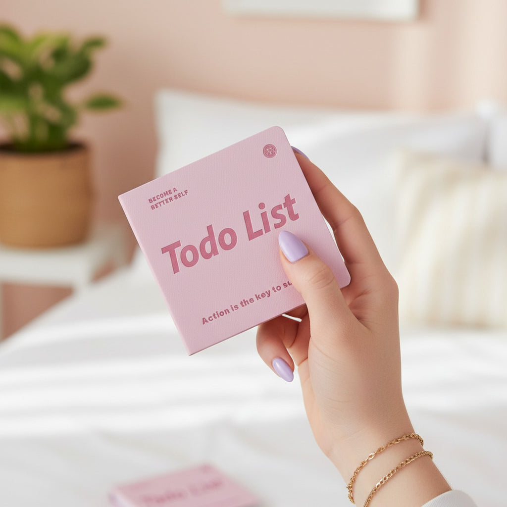 Pink Todo List Motivational Notebook