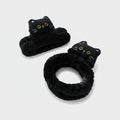 Black Fluffy Cat Hair Clips Set