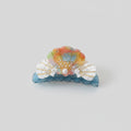 Shell Pearl Rainbow Rhinestone Hair Claw Clip