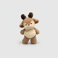 Adorable Brown Reindeer Plush Toy With Black Horns