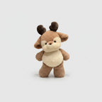 Adorable Brown Reindeer Plush Toy With Black Horns