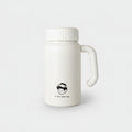 White Ceramic Tumbler With Handle Character Design