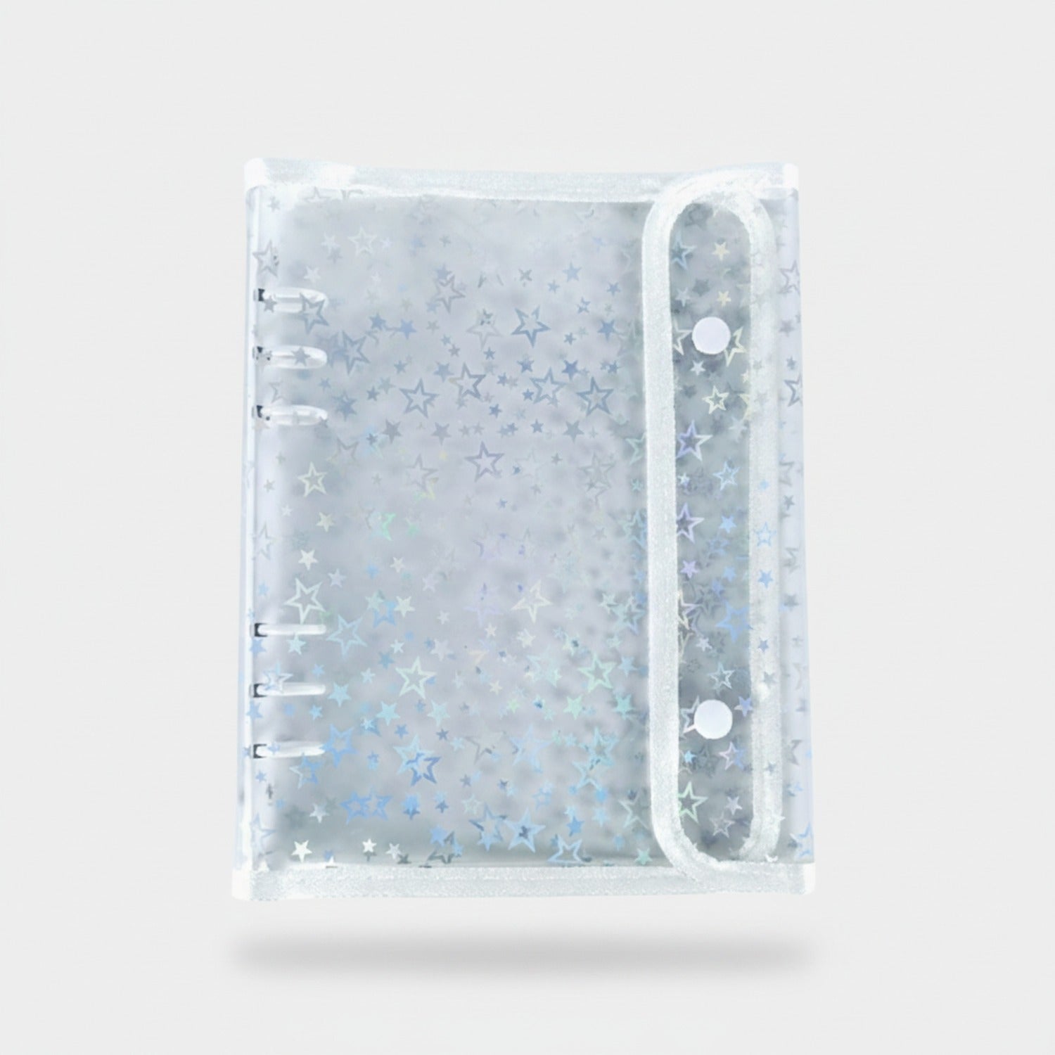 Holographic Star Spiral Notebook With Elastic Closure