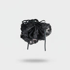 Black Lace Hair Claw With Ribbon Bow