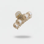 Pearl and Rhinestone Flower Hair Claw Clip