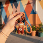 Teddy Bear Phone Charm with Beaded Strap