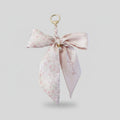 Blush Floral Ribbon Bow Acrylic Keyring