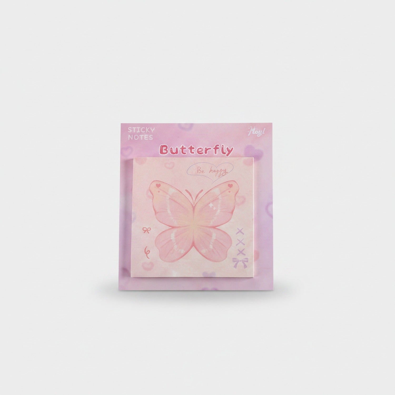 Butterfly Pink Sticky Notes Pad