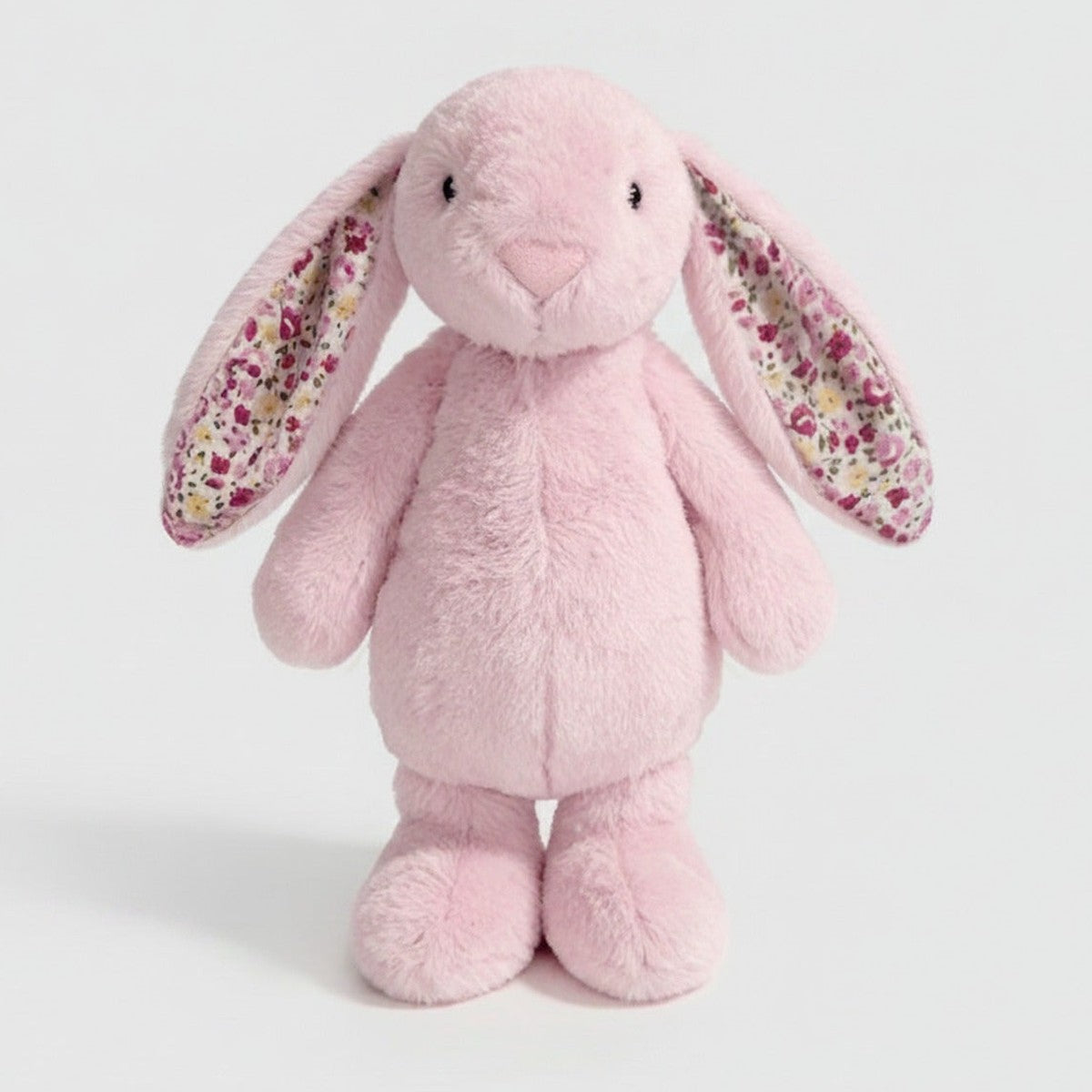 Pink Floral Bunny Plush Toy With Flower Ears – novelty & toys (view 1)