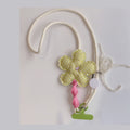 Flower Phone Charm Strap - Green Plaid Floral – tech (view 1)