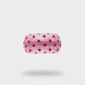 Pink Polka Dot Velvet Hair Clip