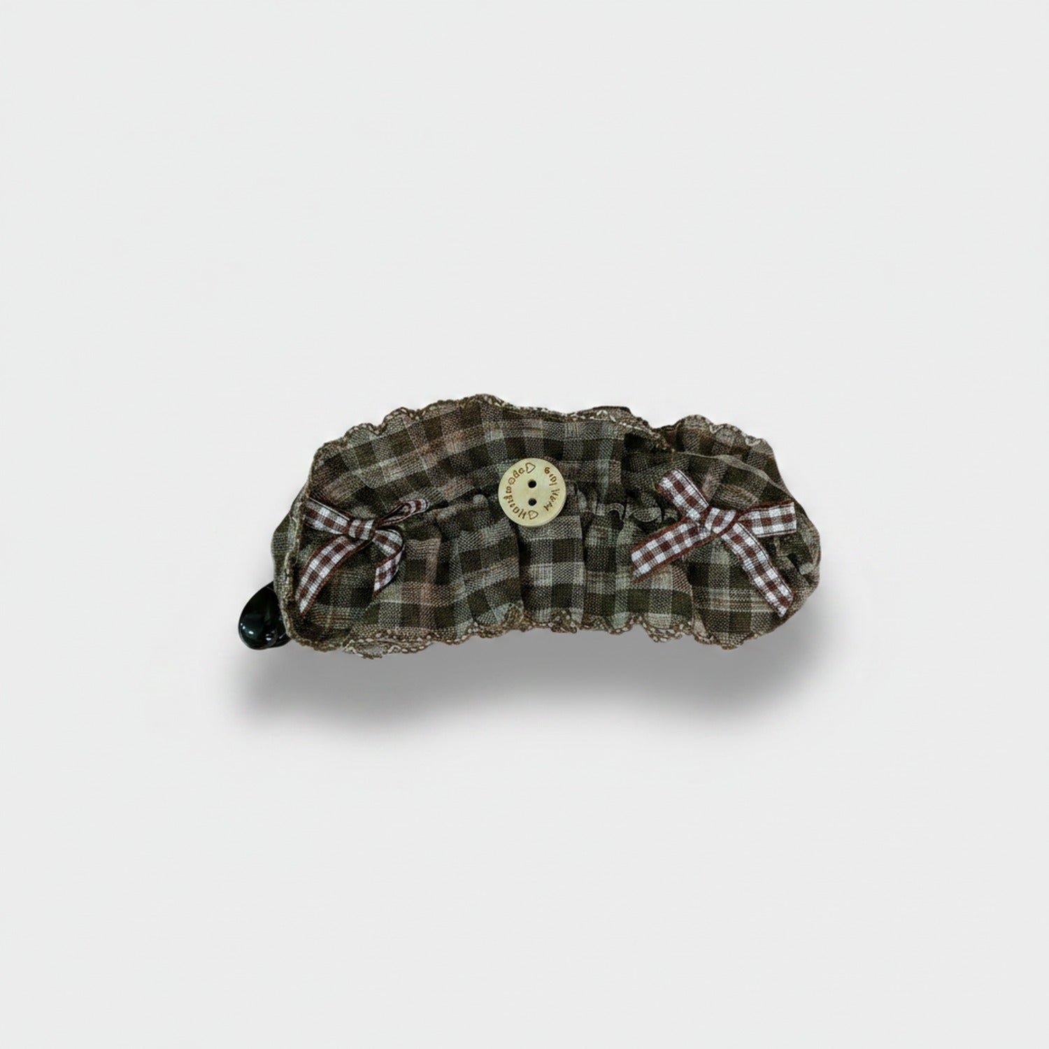 Plaid Hair Claw with Gingham Bows