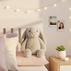 Soft Grey Plush Bunny Stuffed Animal Toy