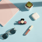 Tri-Sphere Hair Claw Clip - Pink & Cream
