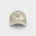 Vintage Floral Baseball Cap with Embroidered Text