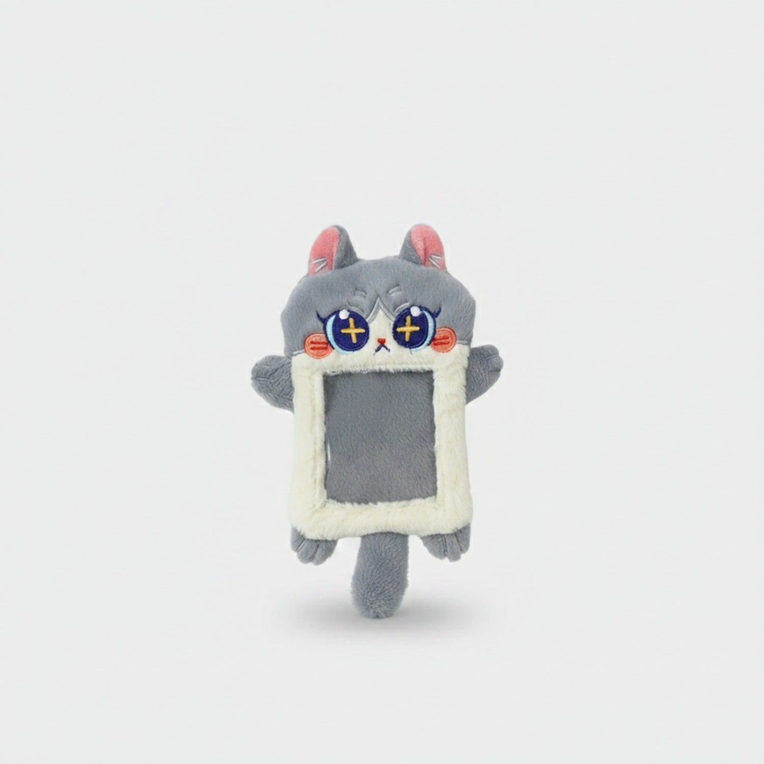 Cute Cat Plush Phone Charm With Pink Ears