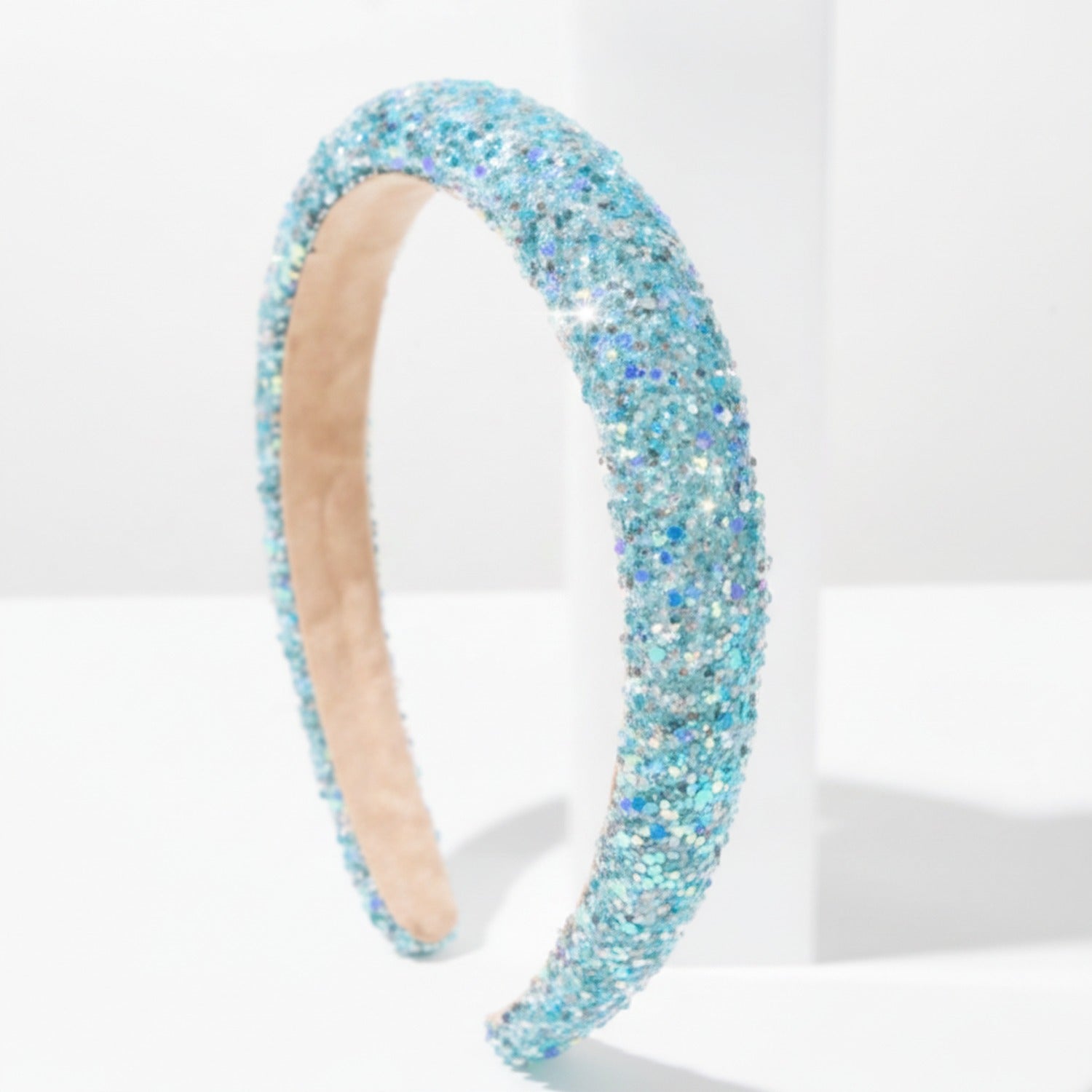 Glitter Sparkle Padded Headband Turquoise