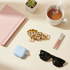 Gold Blue Spotted Animal Hair Claw Clip