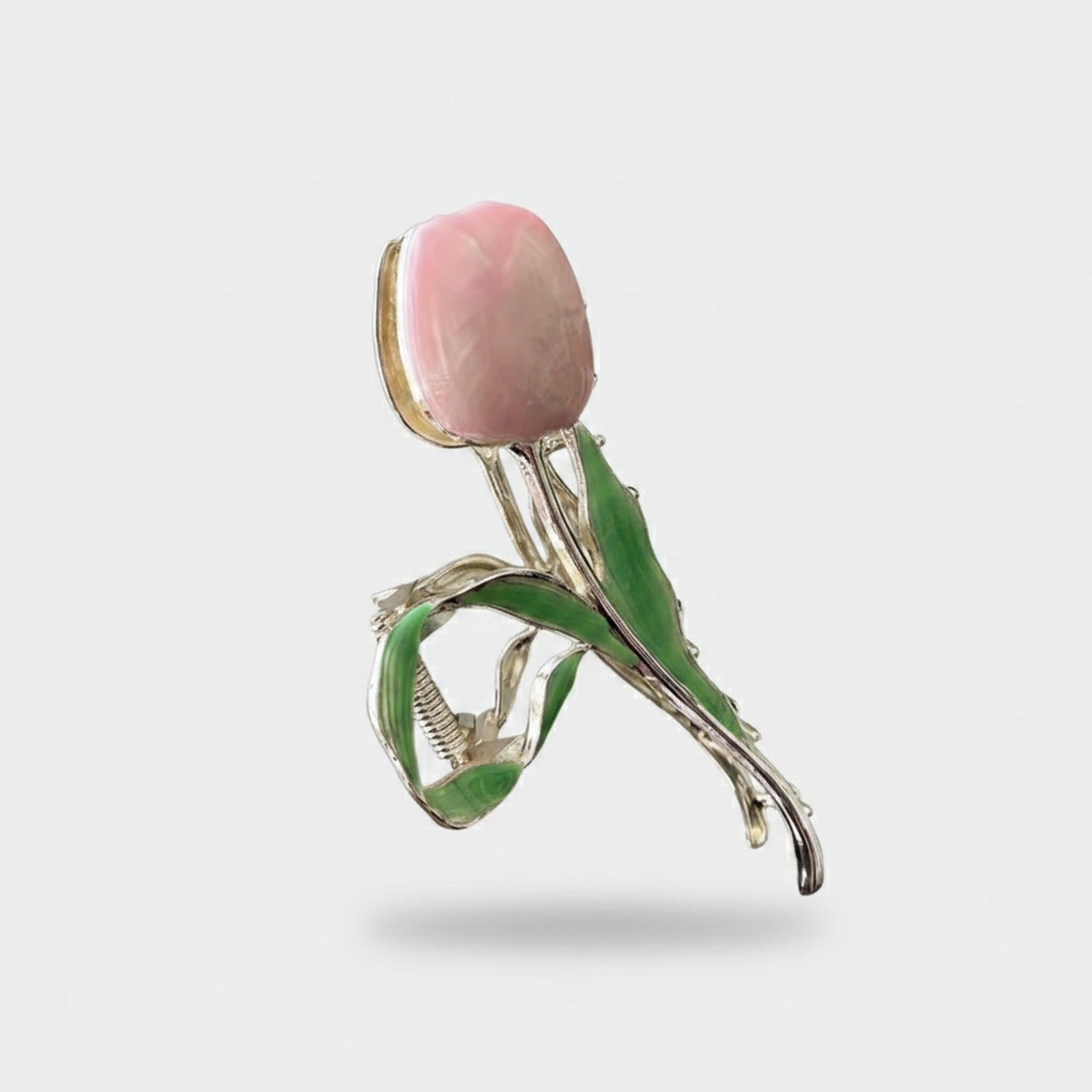 Lavender Tulip Pearl Hair Claw Clip
