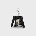 Black Polka Dot Bunny Ear Phone Charm With Star