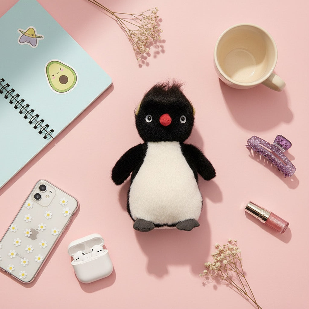 Black And White Cockatiel Plush Toy