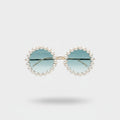 Pearl Beaded Round Gradient Sunglasses
