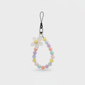 Pastel Beaded Flower Acrylic Keyring Charm
