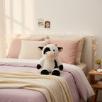 Adorable Black And White Cow Plush Toy