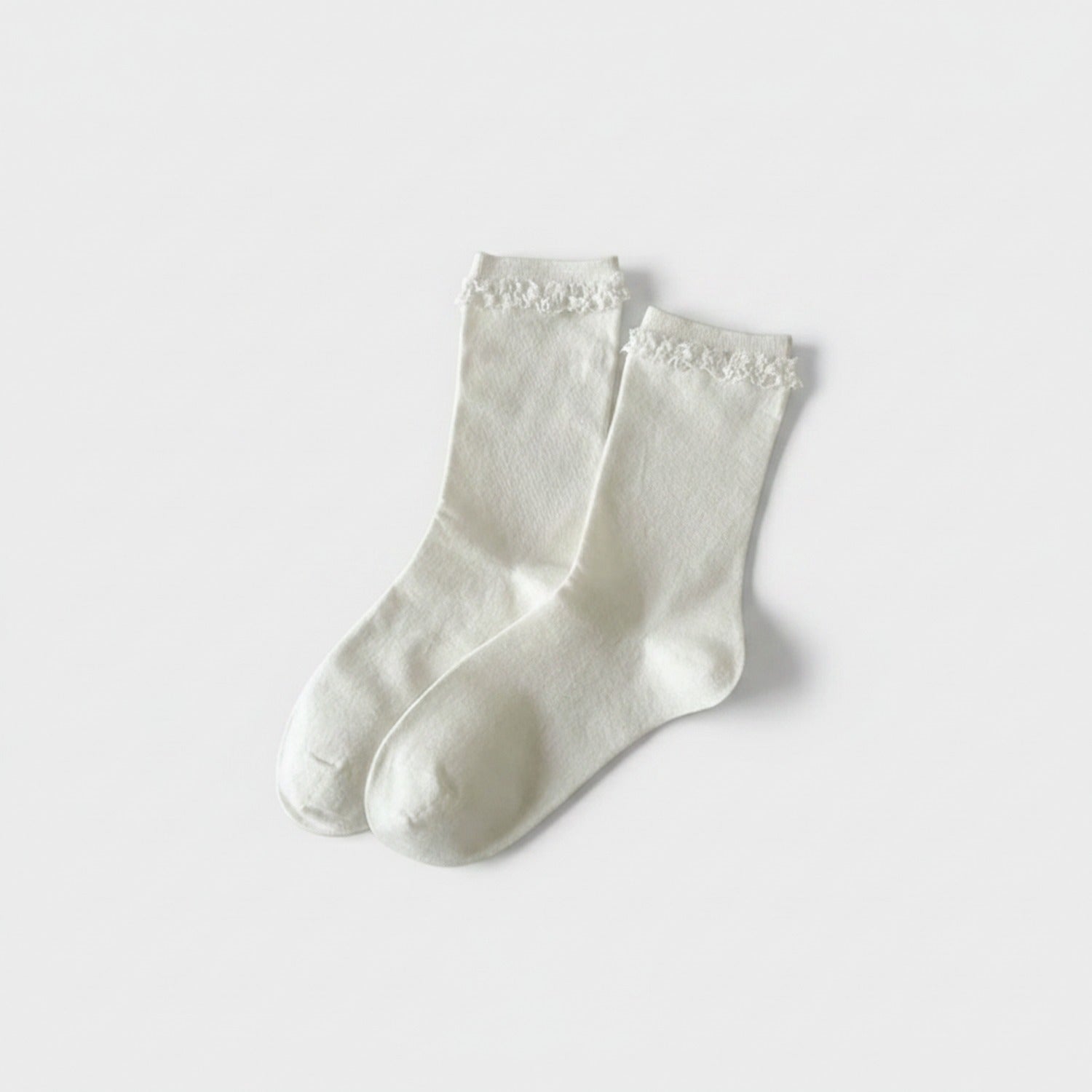 Silver Metallic Ankle Socks With Lace Bow