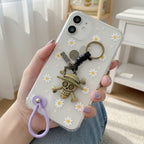 Skull And Crossbones Gold Metal Keychain Charm