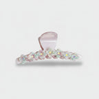 Pastel Floral Beaded Hair Claw Clip