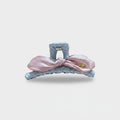 Quilted Hair Claw With Satin Bow
