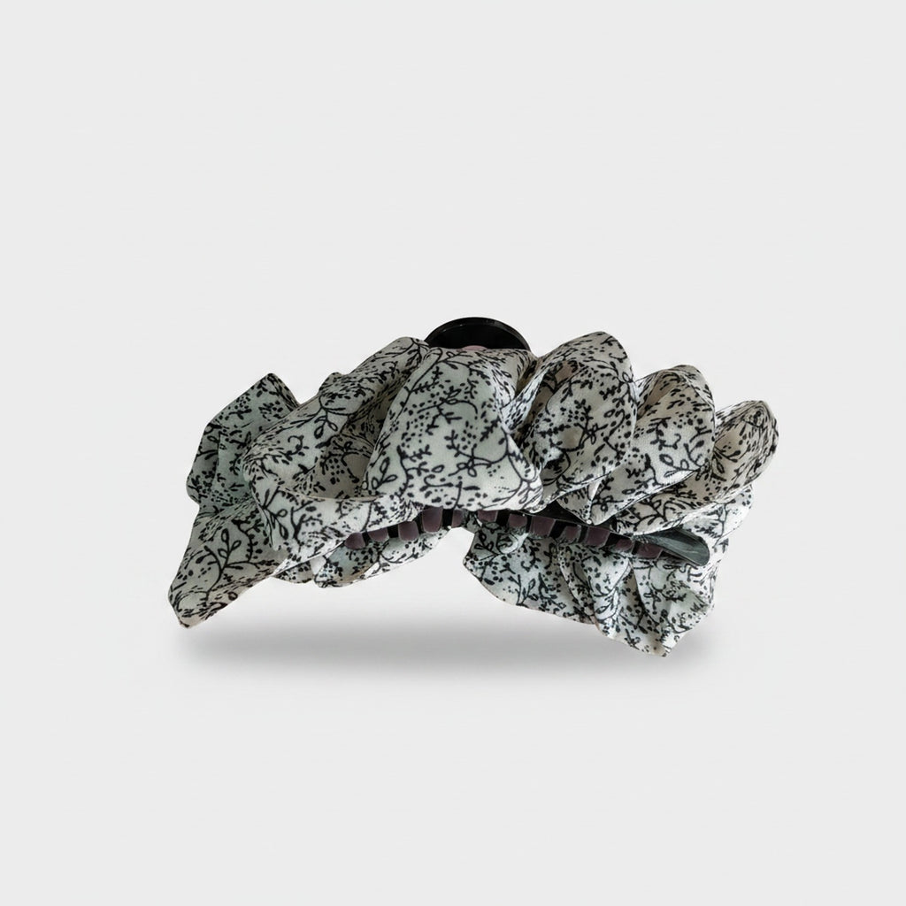Floral Print Lace Hair Claw Clip