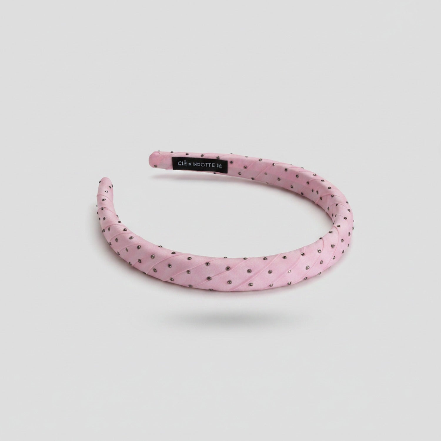 White Polka Dot Padded Headband